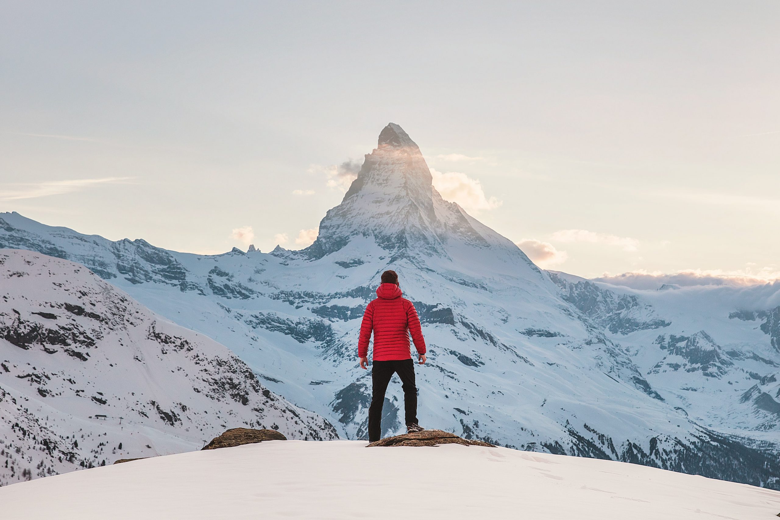 A man looking at a mountain peak AJD Digital Marketing Perth